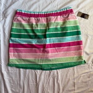 Colorful Striped Mini Skirt